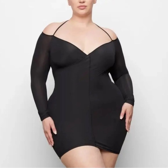 SKIMS Jelly Sheer Night Out Dress in Onyx | Size M | NWT - Picture 2 of 3